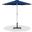 Fiji Aluminum Patio Umbrella with Base Sets In Navy Fabric and Matte White