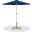 Fiji Aluminum Patio Umbrella with Base Sets In Navy Fabric and Matte White