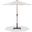 Fiji Aluminum Patio Umbrella with Base Sets In White Fabric and Teak