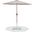 Fiji Aluminum Patio Umbrella with Base Sets In Beige Fabric and Teak