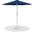 Fiji Aluminum Patio Umbrella with Base Sets In Navy Fabric and Matte White