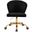 Finley Velvet Office Chair In Black and Gold