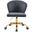 Finley Velvet Office Chair In Grey and Gold