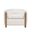 Finn Textured Upholstered Barrel Accent Chair with Exposed Wood Frame In Natural
