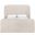Fira Linen Textured Fabric Upholstered Full Bed In Beige