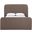 Fira Linen Textured Fabric Upholstered Full Bed In Brown
