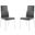 Firenze PU Leather Dining Chair Set of 2 In Gray