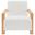 Fitzroy Boucle Upholstered Accent Arm Chair In Ivory and Blonde