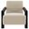 Fitzroy Boucle Upholstered Accent Arm Chair In Latte and Black