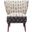 Flexo Handmade Geometric All-Natural Cotton Chair In Cream and Charcoal