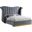Flora Velvet King Bed In Grey