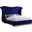 Flora Velvet King Bed In Navy