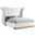 Flora Velvet Queen Bed In White
