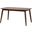 Flora Wood Dining Table In Walnut Brown