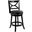 Florence 24 Inch Swivel Counter Stool In Black Sandthru Finish