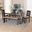 Florencia Wood 6 Piece Dining Set In Beige and Espresso Brown