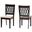 Florencia Wood Dining Chair Set of 2 In Beige and Espresso Brown