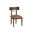 Florian Dining Chair Set of 2 In Chocolate and Tan