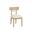 Florian Dining Chair Set of 2 In Light Oak and Geralt Linen