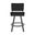 Florida 26 Inch Counter Height Swivel Stool In Firestone Grey and Licorice Black