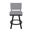 Florida 26 Inch Counter Height Swivel Stool In Sable Onyx and Charcoal Gray