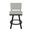Florida 26 Inch Counter Height Swivel Stool In Sable Onyx and Irish Mist