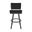 Florida 30 Inch Bar Height Swivel Stool In Firestone Grey and Licorice Black