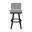 Florida 30 Inch Bar Height Swivel Stool In Sable Onyx and Charcoal Gray