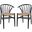 Flourish Spindle Wood Dining Side Chair Set of 2 EEI-4168-BLK