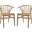 Flourish Spindle Wood Dining Side Chair Set of 2 In Natural