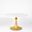 Flute 48 Inch Marble Top Table with 26 Inch Base In White and Gold