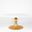 Flute 60 Inch Marble Top Table with 34 Inch Base In White and Gold