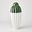 Fluted Large Jar with Lid In Emerald