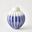 Fluted Wide Jar with Lid In Cobalt