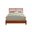 Flynn Retro California King Bed with Slat Back Headboard In Chestnut