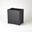 Folded Leather Wastebasket In Black