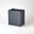 Folded Leather Wastebasket In Blue Wash