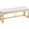 Folia Metal Bench In White and Gold