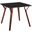 Folia Mid-Century Modern Dinette Table In Walnut Wood And Black Textured Marble