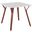 Folia Mid-Century Modern Dinette Table In Walnut Wood And White Textured Marble