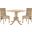 Forest Rustic Natural Drop Leaf Dining Room Set
