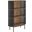 Fortitude Three Tier Display Cabinet In Walnut Black