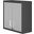 Fortress 30 Inch Floating Textured Metal Garage Cabinet With Adjustable Shelves In Grey