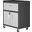 Fortress Textured Metal 31.5 Inch Garage Mobile Cabinet With 1 Full Extension Drawer And 2 Adjustable Shelves In Grey