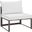 Fortuna Brown White Armless Outdoor Patio Sofa EEI-1520-BRN-WHI