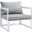 Fortuna White and Gray Outdoor Patio Arm Chair