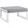 Fortuna White and Gray Outdoor Patio Ottoman
