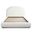 Fox Eastern King Bed In White Performance Fabric with Arch Headboard