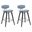 Fox Swivel Counter Height Bar Stool Set of 2 In Speckled Blue and Black