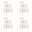 Fox Swivel Counter Height Bar Stool Set of 4 In White and Patterned Oak
